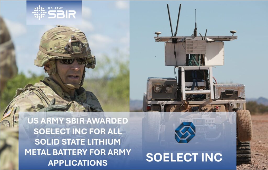 Soelect Receives 2024 DOD Army Small Business Innovation Research (SBIR